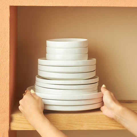 Karaca Stream Bone Sirius 53-Teiliges 12-Personen Tafelservice Weiß