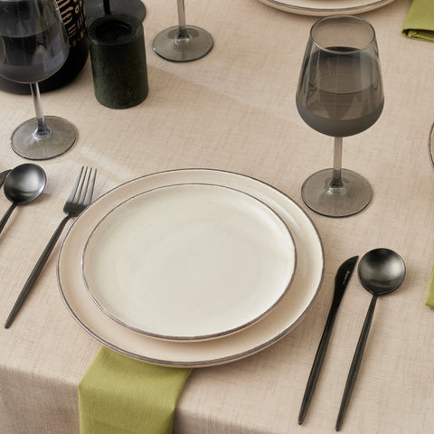 Karaca Monica 24-teiliges Geschirr Set für 6 Personen, Beige