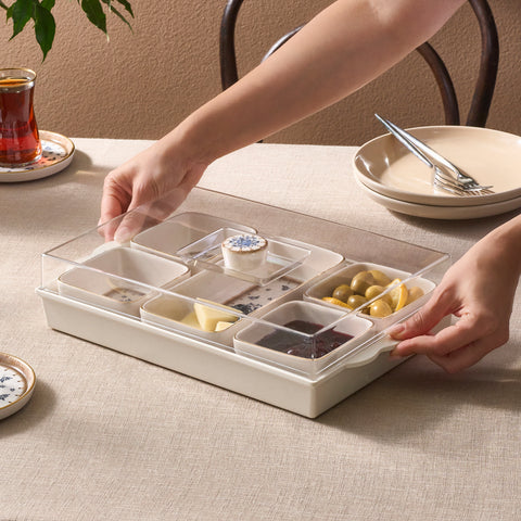 Karaca Elena 7-teiliges Keramik-Frühstücksset, Mehrfarbig