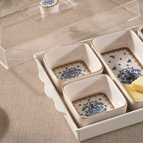 Karaca Elena 7-teiliges Keramik-Frühstücksset, Mehrfarbig