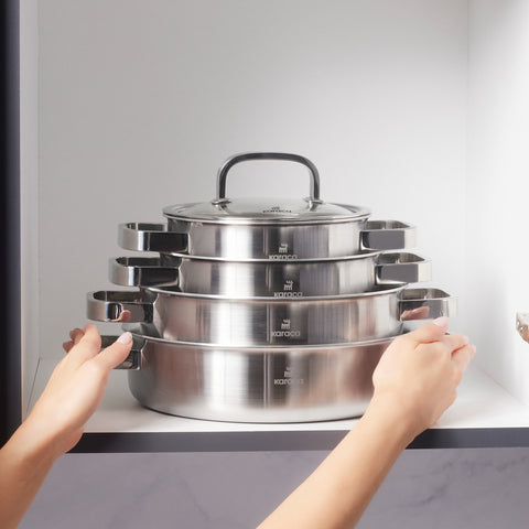 Karaca 3 Ply New Ares 9-Piece Cookware Set