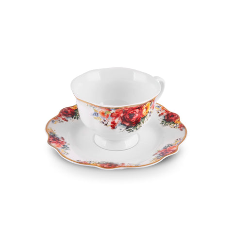 Karaca Forever Bone Amarose 26-teiliges Frühstücksset