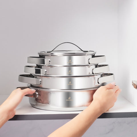 Karaca 3 Ply Culinara 8 Teilig Kochgeschirr Set
