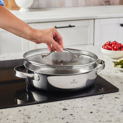 Karaca 3 Ply Culinara 8 Teilig Kochgeschirr Set