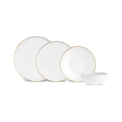 Karaca Stream Bone Meridian Geschirrset, 24-teilig, Gold