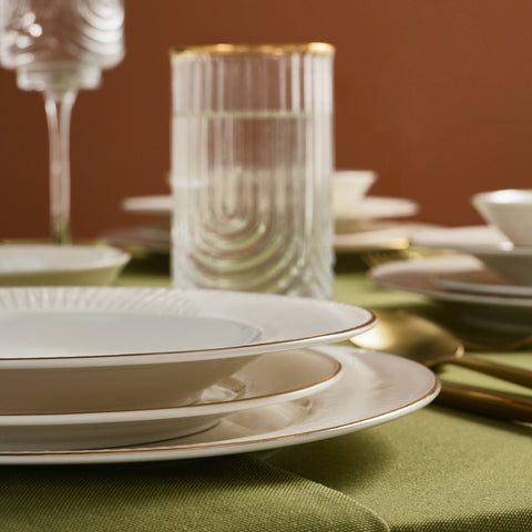 Karaca Stream Bone Massimo 24 Teiliges Gold Essgeschirr Set