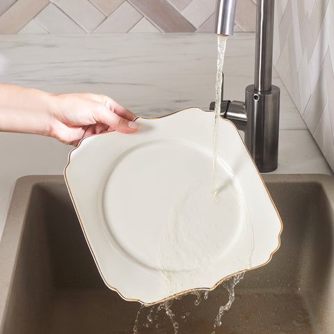 Karaca Stream Bone Vintage 24 Parça, 6 Kişilik Yemek Takımı, Gold