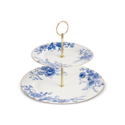 Karaca Delft 8-teiliges Bone-China Servierset für 6 Personen, Blau