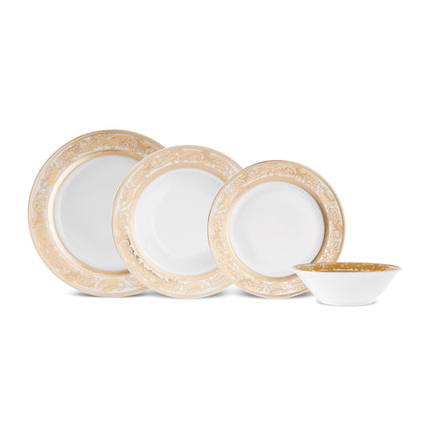 Karaca Elegance Bone Isola 24-Teiliges Tafelservice Für 6 Personen, Mehrfarbig