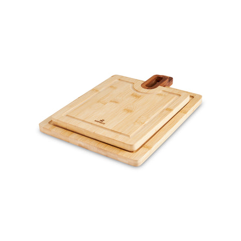 Karaca Squarecut 2-teiliges Bambus Schneidebrett