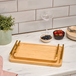 Karaca Duotroy Bamboo Cutting Board Tray, Colorless