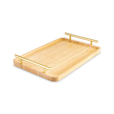 Karaca Duotroy Bamboo Cutting Board Tray, Colorless