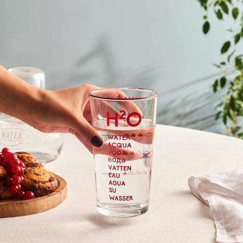 Karaca H2O Rotes Erfrischungsgetränkglas, 570 Ml