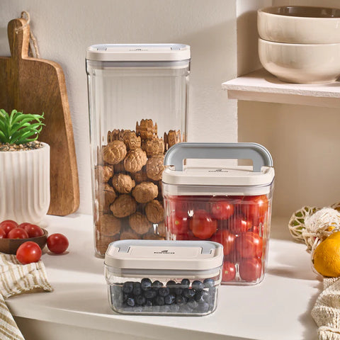 Karaca Flex 2-teiliges Aufbewahrungsbehälter-Set, 520 ml, Transparent