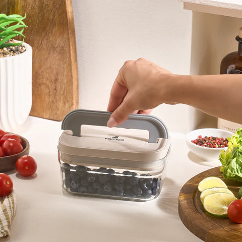 Karaca Flex 2-teiliges Aufbewahrungsbehälter-Set, 520 ml, Transparent