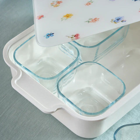 Karaca Fleur 8-teiliges Frühstücksset, Mehrfarbig