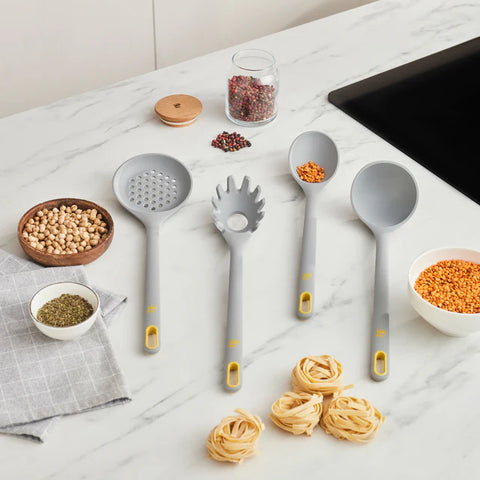 Karaca Silva Silicone Spoon, 33.5 cm, Grey