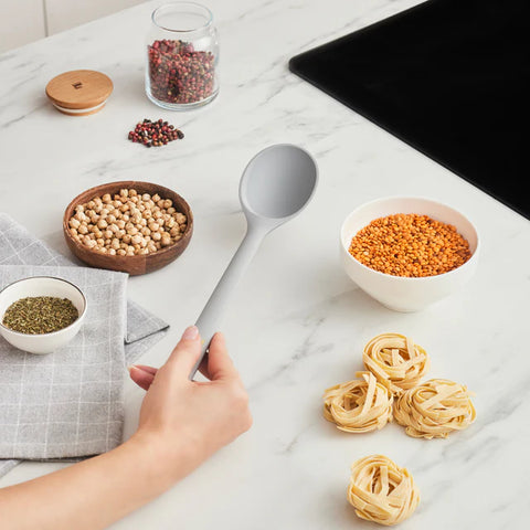 Karaca Silva Silikon Löffel, 33,5 cm, Grau