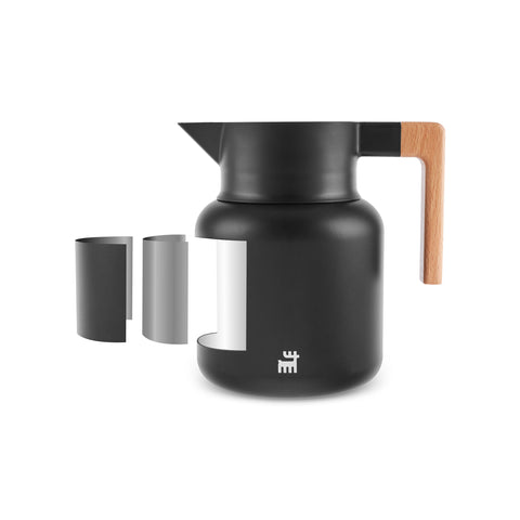 Karaca Corelock Isolierflasche aus Edelstahl, 1,6 l, Schwarz
