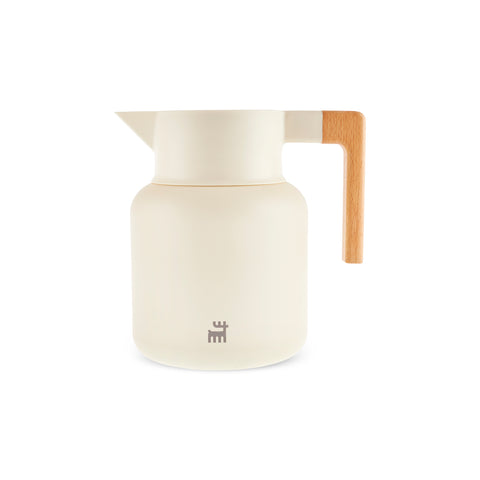 Karaca Corelock Isolierflasche aus Edelstahl, 1,6 l, Creme