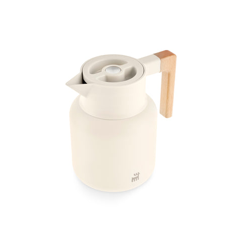 Karaca Corelock Isolierflasche aus Edelstahl, 1,6 l, Creme