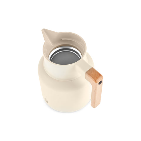 Karaca Corelock Isolierflasche aus Edelstahl, 1,6 l, Creme