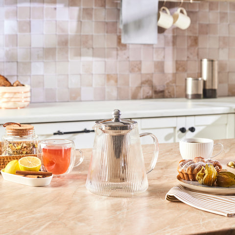 Karaca Lumira Borosilikat Glas Teekanne, 1200 Ml