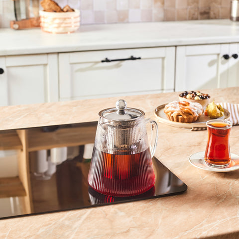 Karaca Lumira Borosilikat Glas Teekanne, 1200 Ml