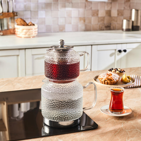 Karaca Glissia Glas Teekanne, Farblos