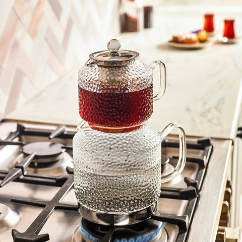 Karaca Glissia Glas Teekanne, Farblos