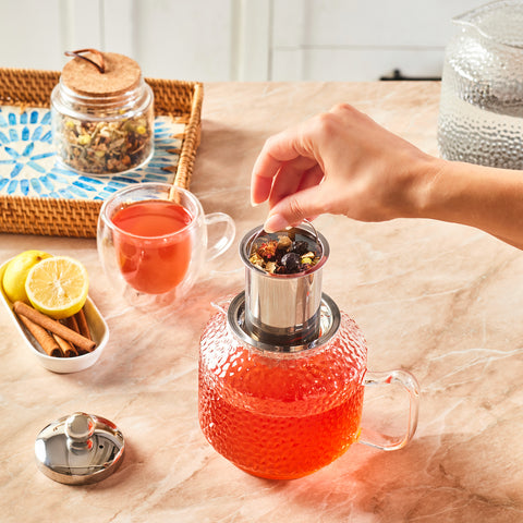 Karaca Glissia Glas Teekanne, Farblos