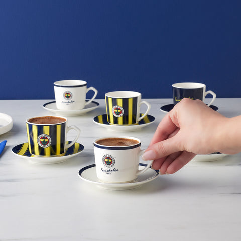 Karaca x Fenerbahçe Lisanslı 6 Kişilik Kahve Fincan Takımı 80 ml
