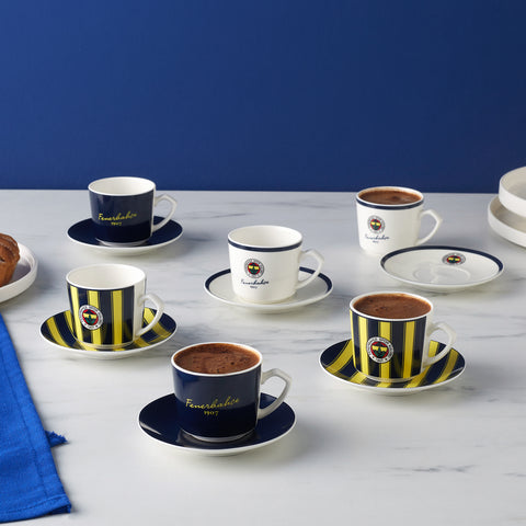 Karaca x Fenerbahçe Lisanslı 6 Kişilik Kahve Fincan Takımı 80 ml