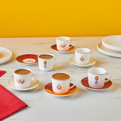 Karaca x Galatasaray Lisanslı 6 Kişilik Kahve Fincan Takımı 80 ml