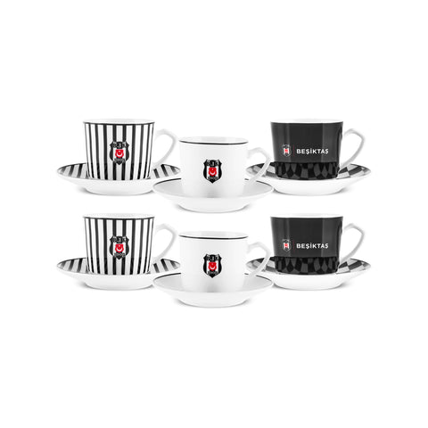 Karaca x Beşiktaş Lisanslı 6 Kişilik Kahve Fincan Takımı 80 ml