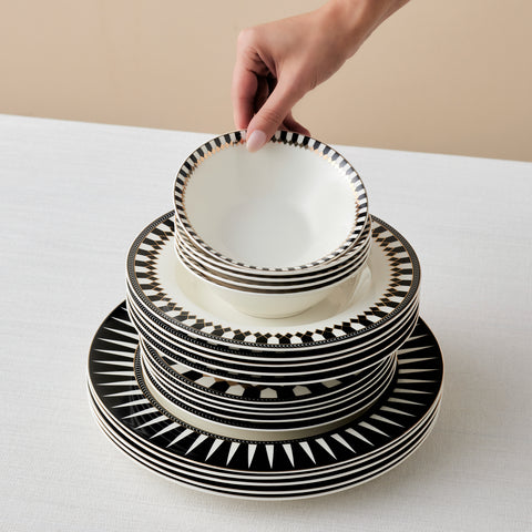 Karaca Elegance Bone Helsinki 24-Piece Dinnerware Set for 6 People