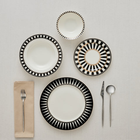 Karaca Elegance Bone Helsinki 24 Parça 6 Kişilik Yemek Takımı
