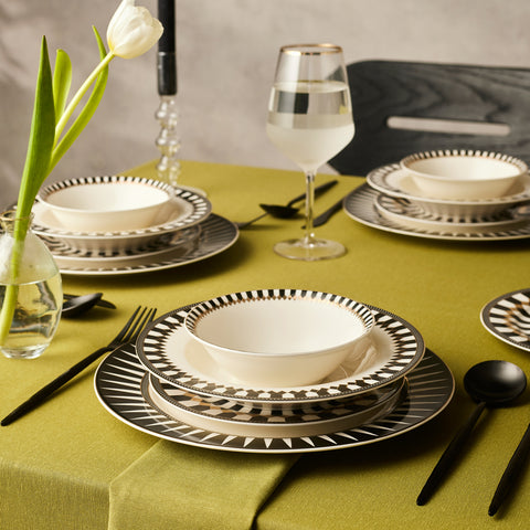 Karaca Elegance Bone Helsinki 24-Piece Dinnerware Set for 6 People