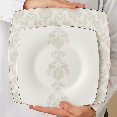 Karaca Fine Pearl Paris 58-Piece Dinner Set for 12 People