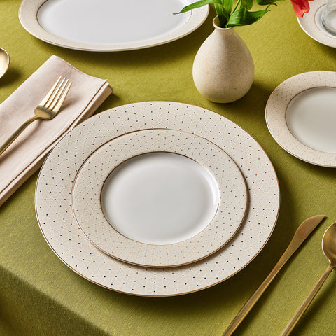 Karaca Elegance Bone Alessa 60-Piece Dinnerware and Breakfast Set for 8 People