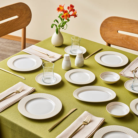 Karaca Elegance Bone Alessa 60 Parça 8 Kişilik Yemek Takımı ve Kahvaltı Seti