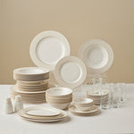 Karaca Elegance Bone Alessa 60-Piece Dinnerware and Breakfast Set for 8 People
