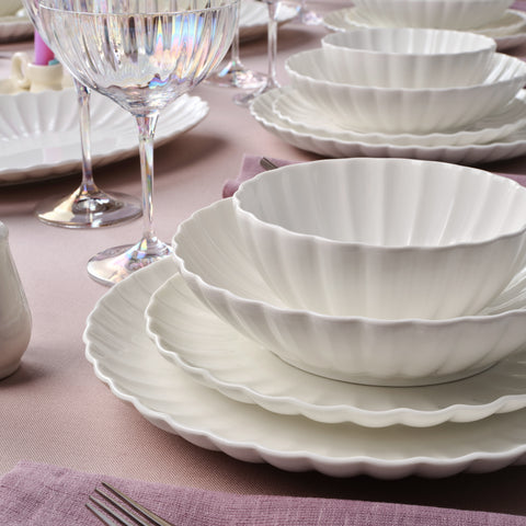 Karaca Stream Bone Umbrella 53 Parça 12 Kişilik Yemek Takımı – Beyaz