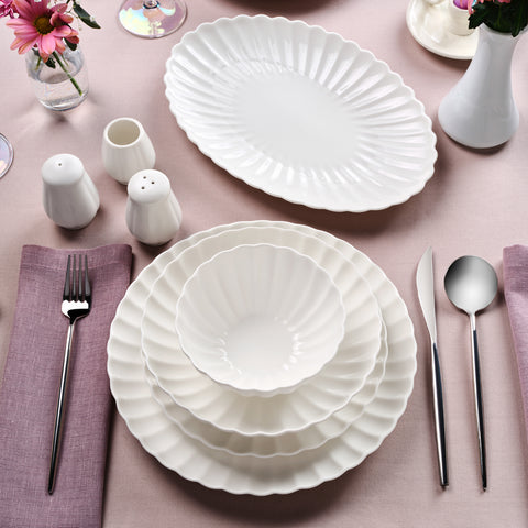 Karaca Stream Bone Umbrella 53 Parça 12 Kişilik Yemek Takımı – Beyaz