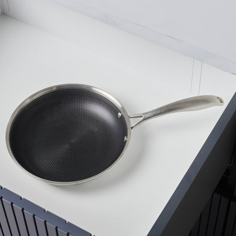 Karaca 5Ply PowerSteel 316+ Stainless Steel Induction Pan, 24 cm, Silver