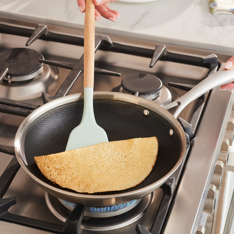 Karaca 5Ply PowerSteel 316+ Stainless Steel Induction Pan, 24 cm, Silver