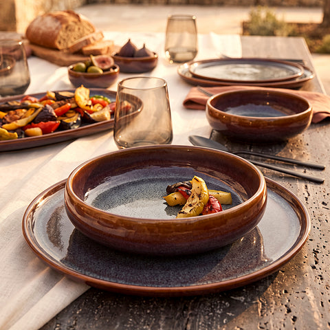 Karaca Earth Collection Mars 36-teiliges 8-Personen-Tafelservice, Mehrfarbig