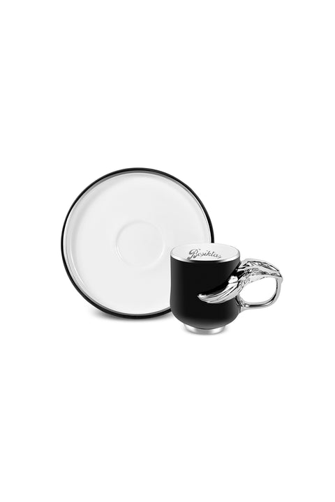 Karaca x Beşiktaş Lizenziertes 2-Personen-Kaffeetassen-Set 90 ml