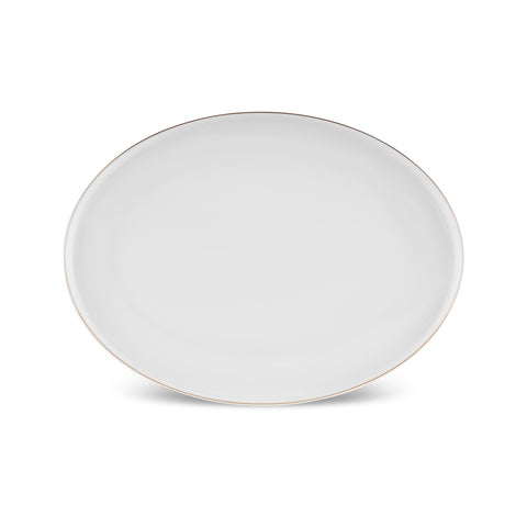 Karaca Stream Bone Aris 53-Piece Dinnerware Set for 12 People, Gold