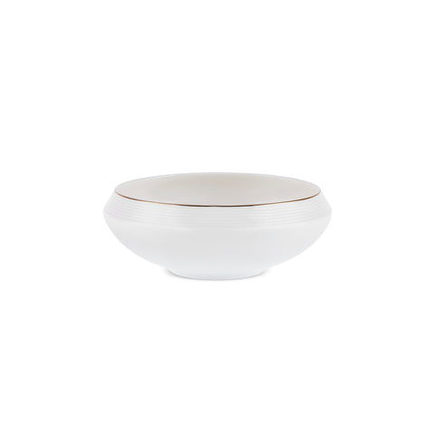 Karaca Stream Bone Aris 53-Piece Dinnerware Set for 12 People, Gold